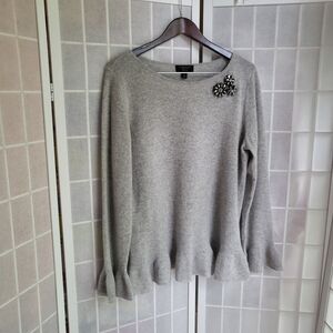 Charter Club Cashmere Sweater Luxury Scandi Parisian Flare Sleeve Old Money Sz L